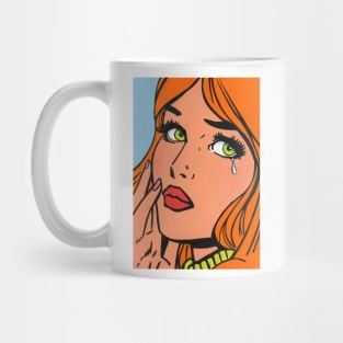 Pop art crying girl 2 Mug